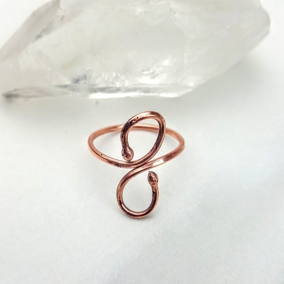 Copper • Swirly Ring Any Size Simple Dainty Chic - Picture 2 of 5